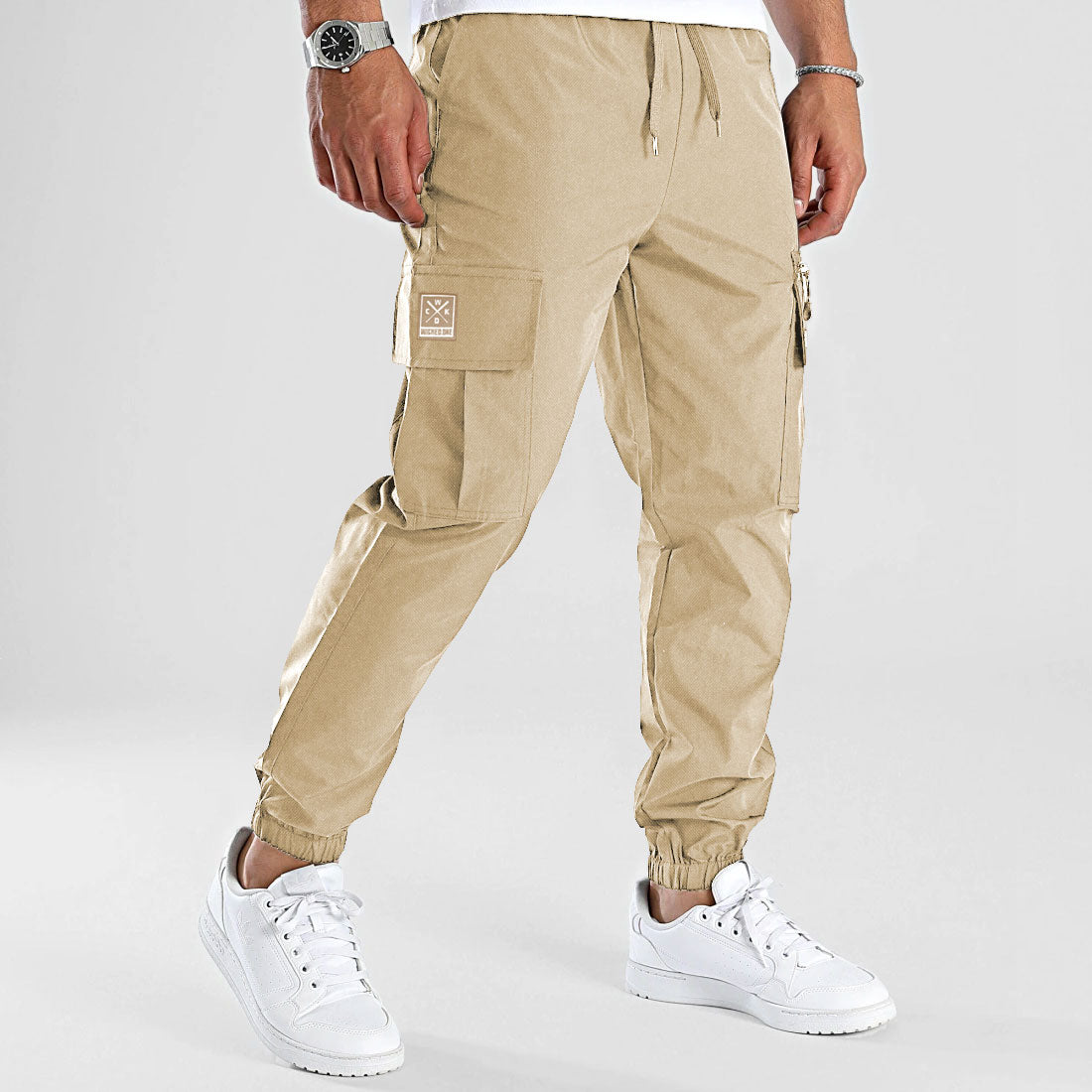 BEIGE REVIVAL CARGO PANTS
