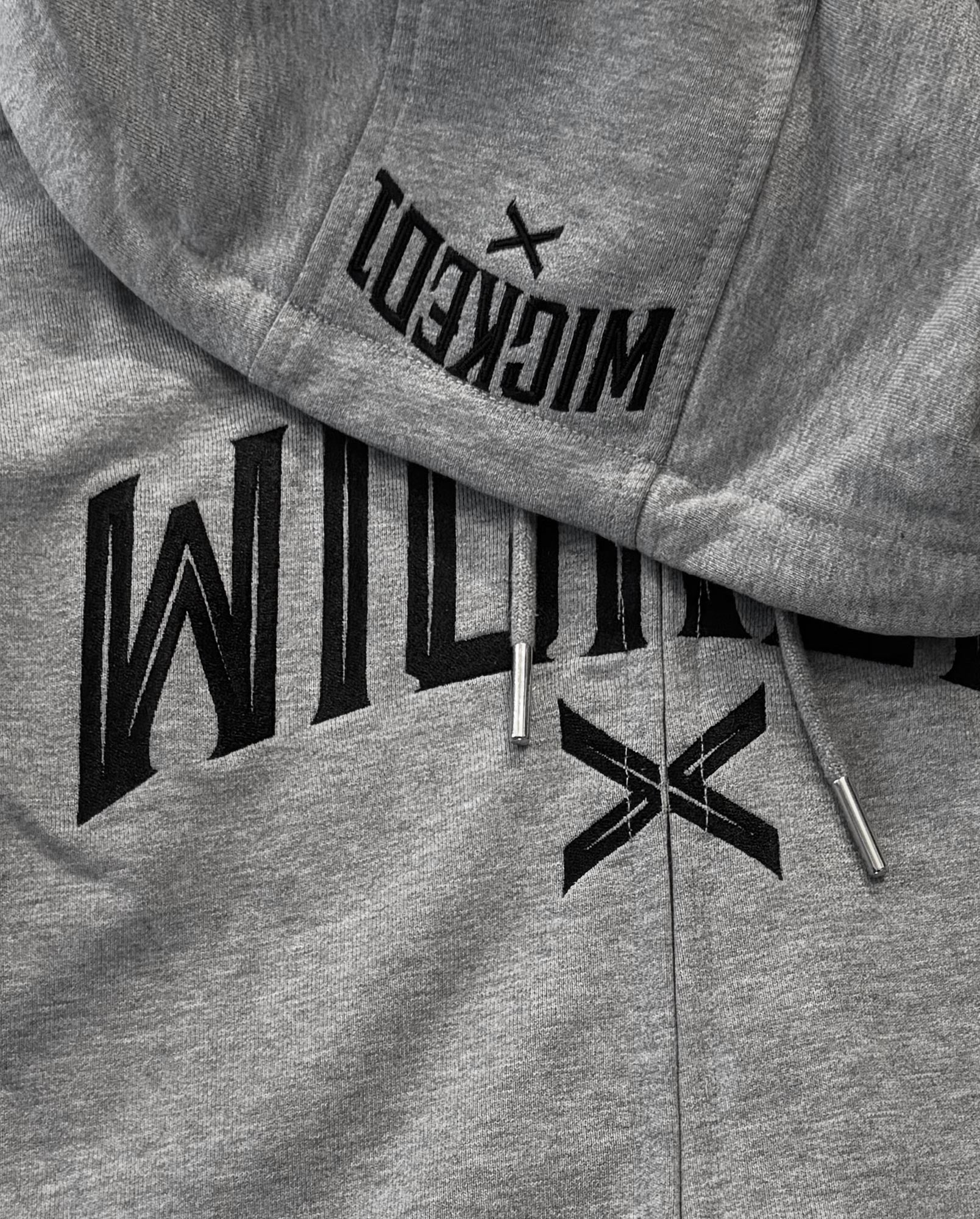 Hoodie zippé Cross Gris chiné