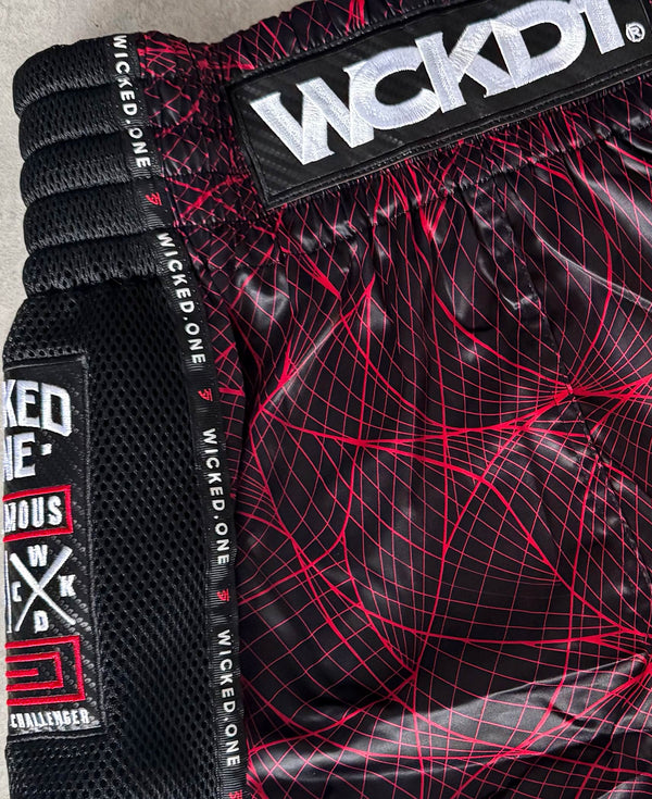 MUAY THAI SHORT METAVERS NOIR/ROUGE