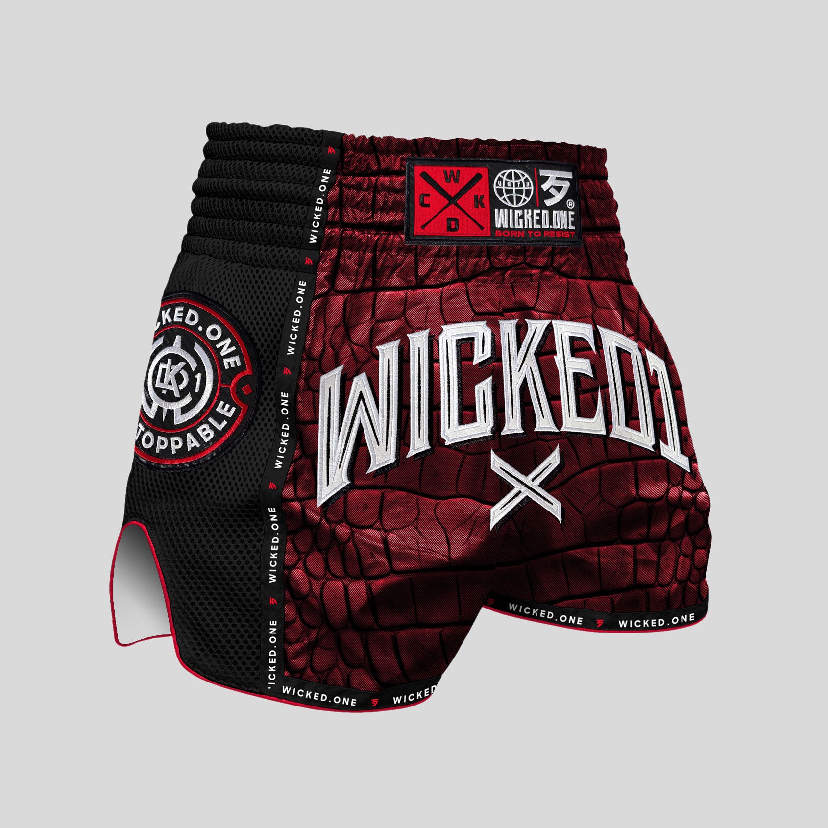 MUAY THAI SHORT CAÏMAN ROUGE