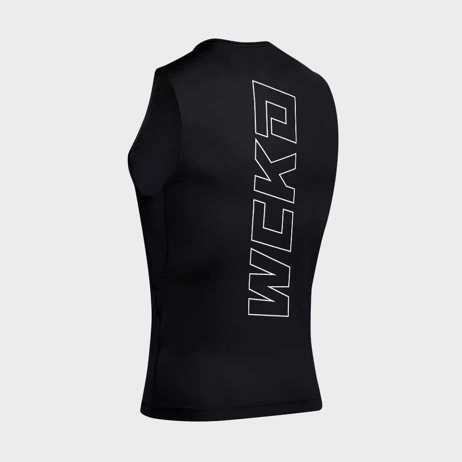 RASHGUARD SANS MANCHE RAW NOIR
