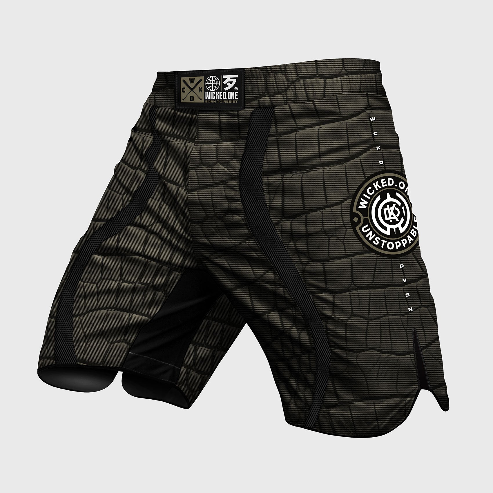 MMA SHORT EAGER CAÏMAN KAKI/NOIR