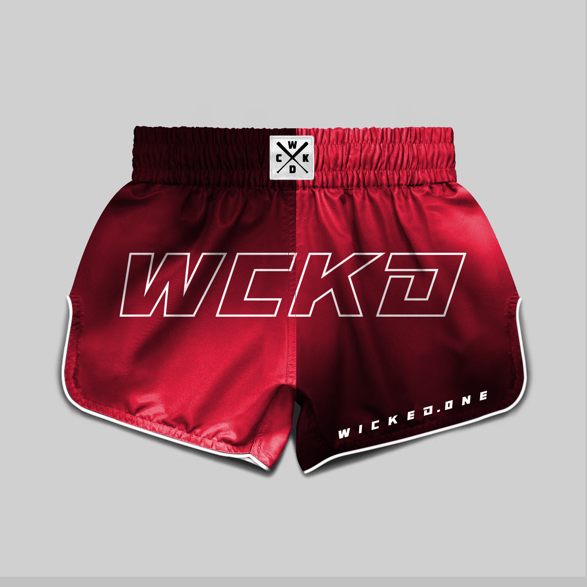 MUAY THAI SHORT RAW ROUGE