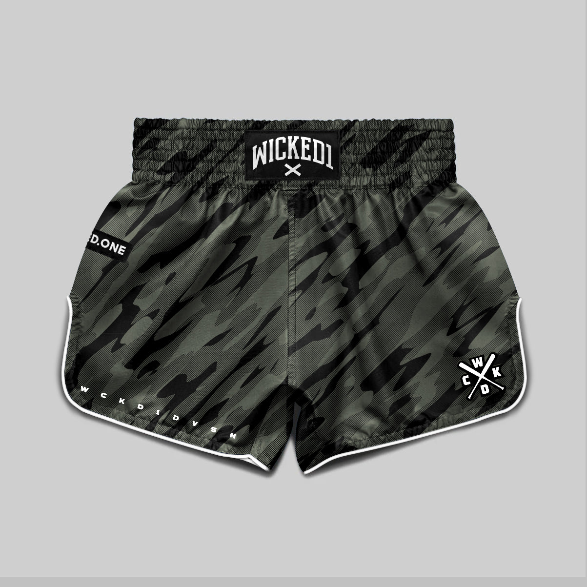 MUAY THAI SHORT CAMO KAKI