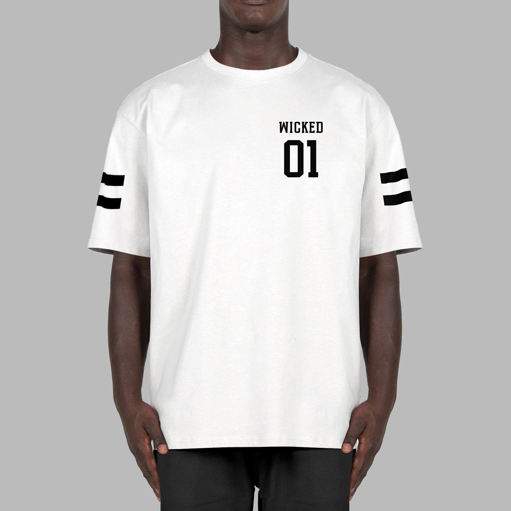 T.SHIRT OVERSIZE QUATERBACK BLANC