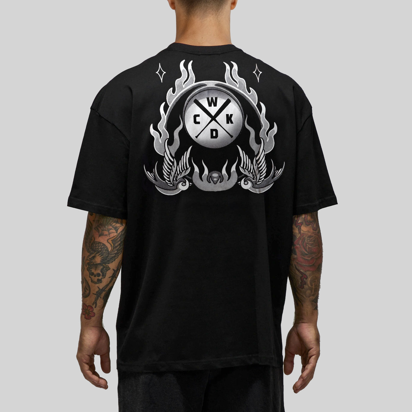 T.SHIRT OVERSIZE SWALLOW NOIR