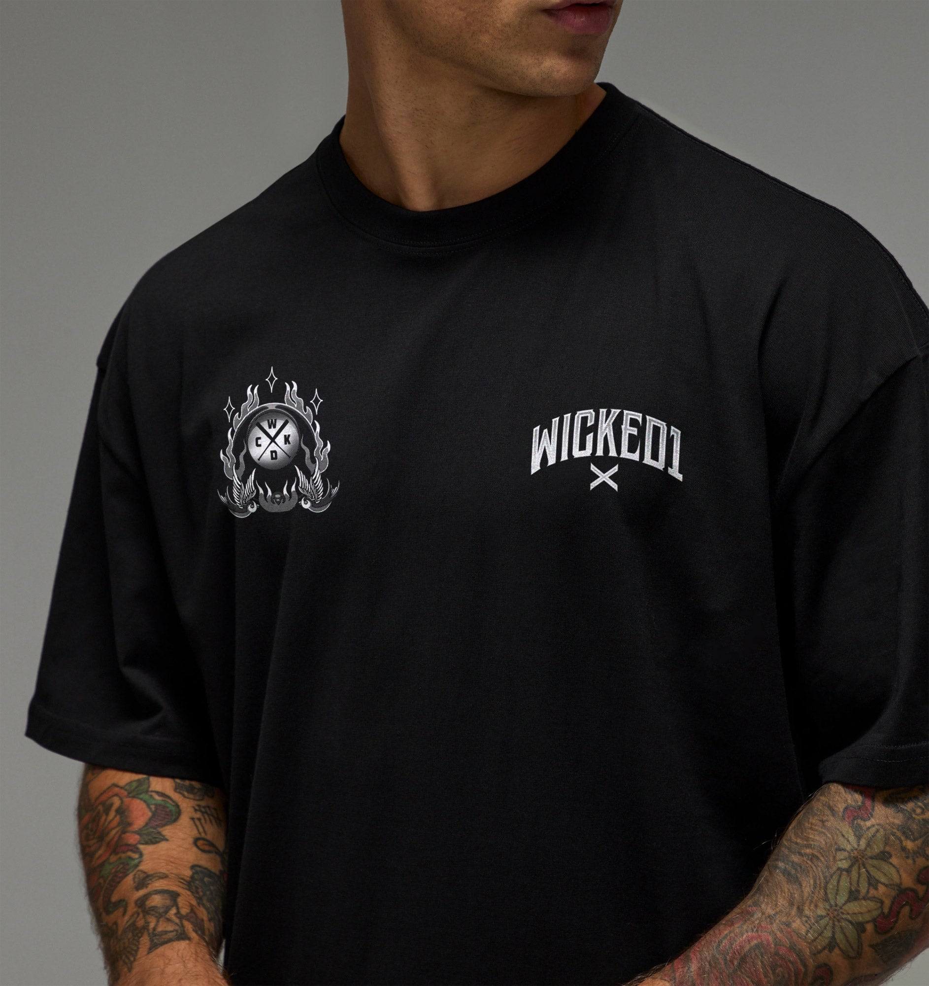 T.SHIRT OVERSIZE SWALLOW NOIR