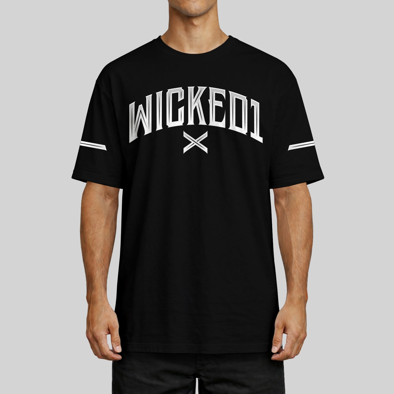 T.Shirt Oversize Cross Noir