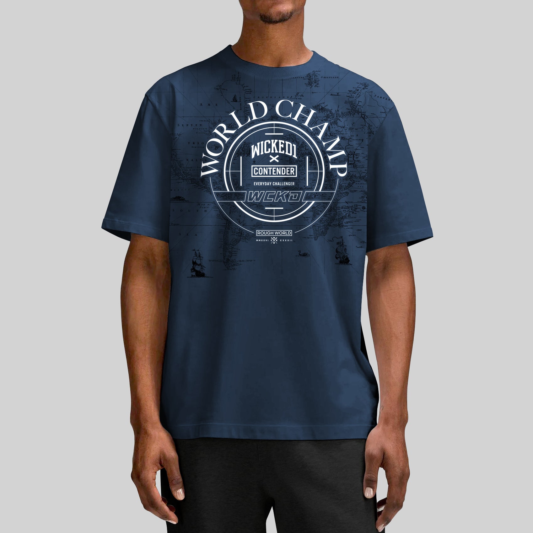 T.SHIRT OVERSIZE WORLD CHAMP BLUE