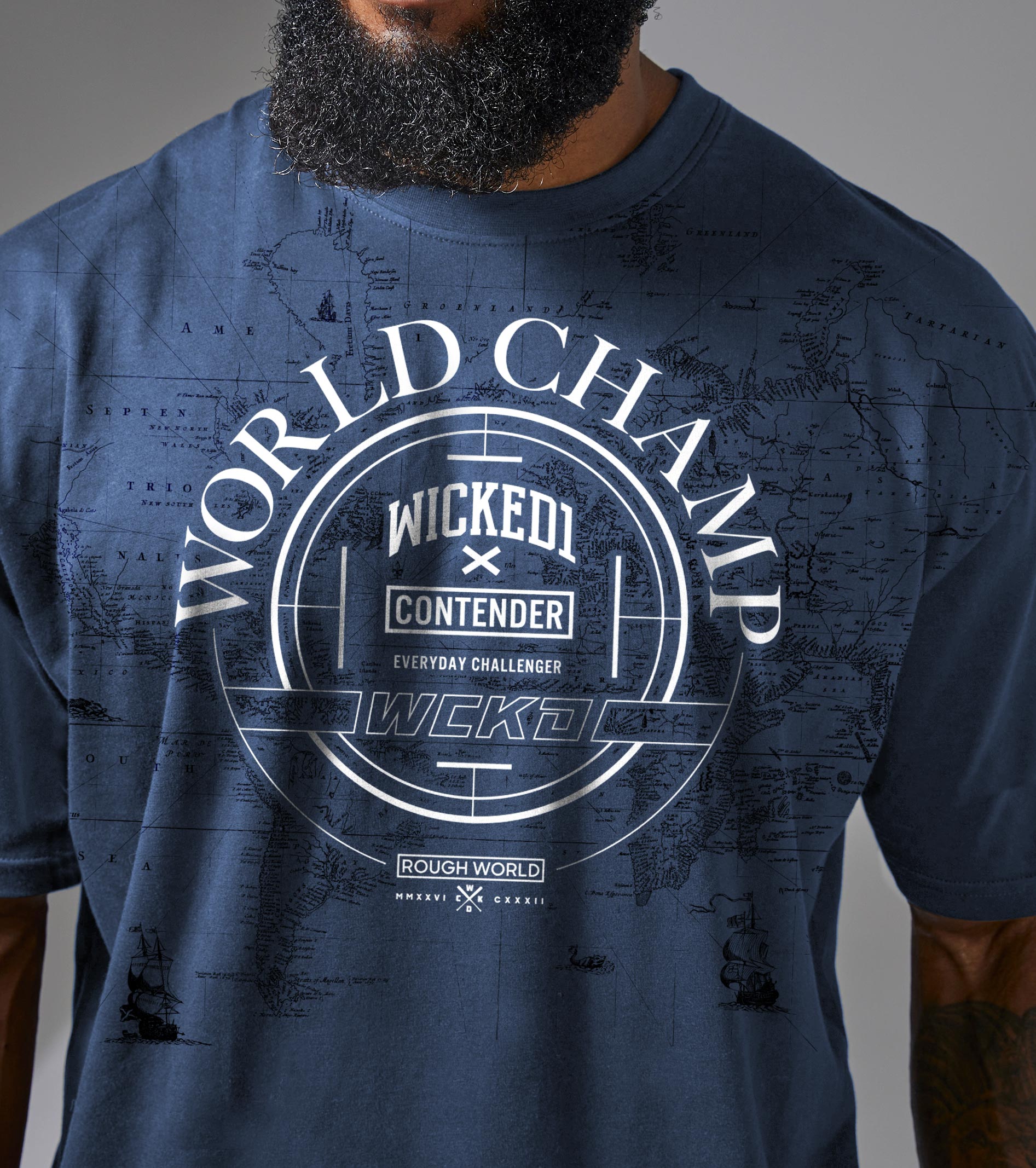 T.SHIRT OVERSIZE WORLD CHAMP BLUE