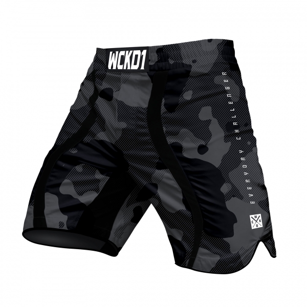 Wicked One Muay Thai Shorts Cross Orange/Navy Kickboxhose Thaiboxhose S M L XL 